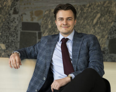 Oslo 20260411. Ny leder i FPU, Lars Mikael Barstad Løvold, under FPUs landsmøte på Quality Hotel 33 i Oslo lørdag. (Foto: Annika Byrde/NTB.)