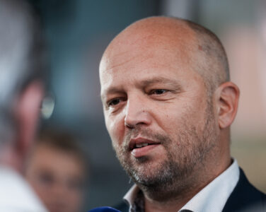 Oslo 20250915. SP-leder Trygve Slagsvold Vedum etter sentralstyremøte i Senterpartiet. (Foto: Terje Pedersen/NTB.)