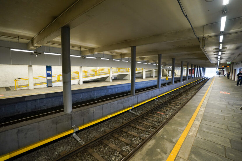 Oslo 20240324. Trosterud stasjon på T-bane linje 2 i Oslo. (Foto: Lise Åserud/NTB.)