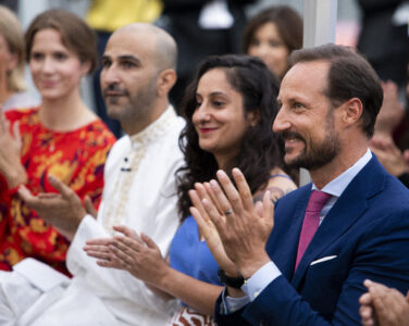 Oslo 20190828. Kronprins Haakon besøkte Salam i Oslo som er Norges første og eneste lhbt-organisasjon for personer med muslimsk bakgrunn. (Foto: Tore Meek/NTB.)