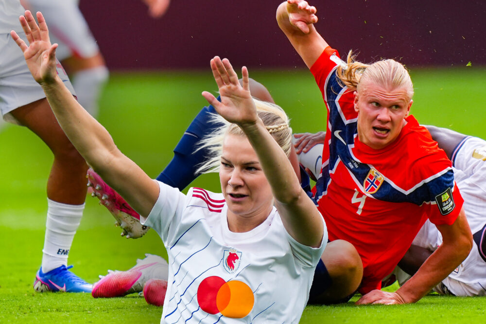 Norges to beste fotballspillere, Erling Braut Haaland og Ada Hegerberg, tiltrekker seg veldig ulik mengde seere. Grunnen er enten åpenbar eller kvinnefiendtlig, avhengig av hvem du spør.