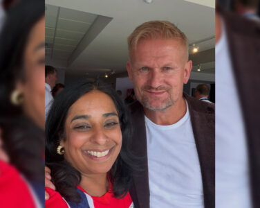 Lubna Jaffery og Alfie Haaland. (Foto: Lubna Jaffery/Privat.)