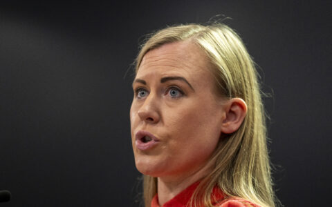 Oslo 20260622. Barne- og familieminister Lene Vågslid (Ap) kommenterer NOU-rapporten fra Granskingsutvalget for utenlandsadopsjoner. (Foto: Cornelius Poppe/NTB.)