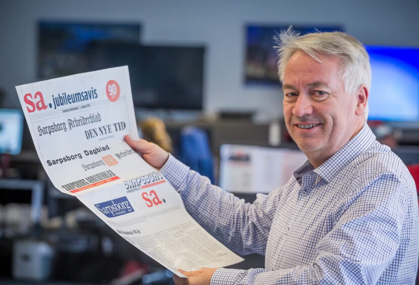 Redaktør i Sarpsborg arbeiderblad, Bernt Frode Lyngstad. (Foto: Sarpsborg arbeiderblad.)
