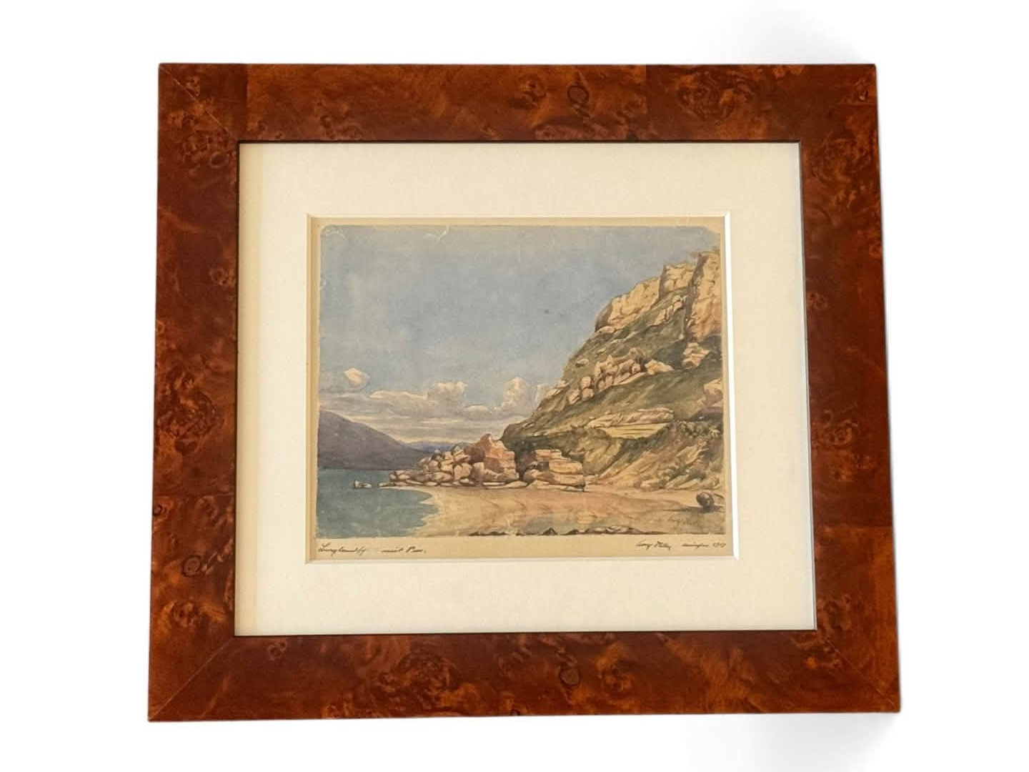 Berglandschaft mit See» «Adolf Hitler München 1913». (Foto: Ulving kunsthandel.)