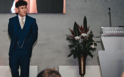 Elias Omberg Røde kors. (Foto: Thomas Dahle.)
