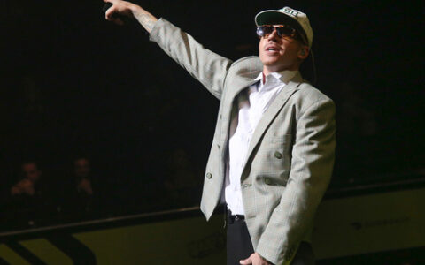Macklemore holder konsert under festivalen South by Southwest i Austin i mars 2023. (Foto: Jack Plunkett / Invision / AP / NTB.)