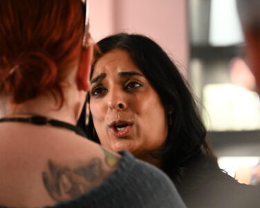 Kulturminister Lubna Jaffery presenterte kulturbudsjettet for 2027. (Foto: Peter-André Hegg.)