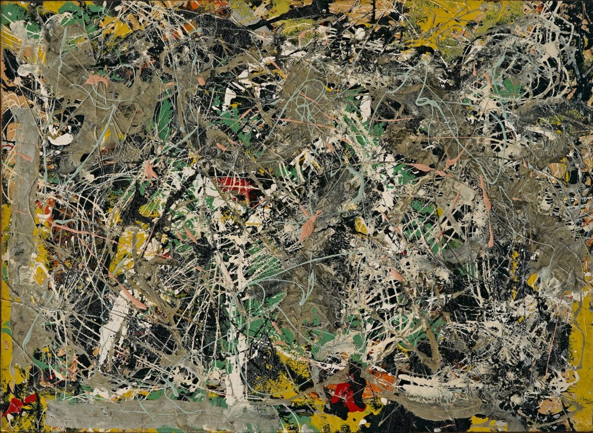 «Untiteled» av Jackson Pollock er å se på Munchmuseet. (Foto: Munchmuseet.)