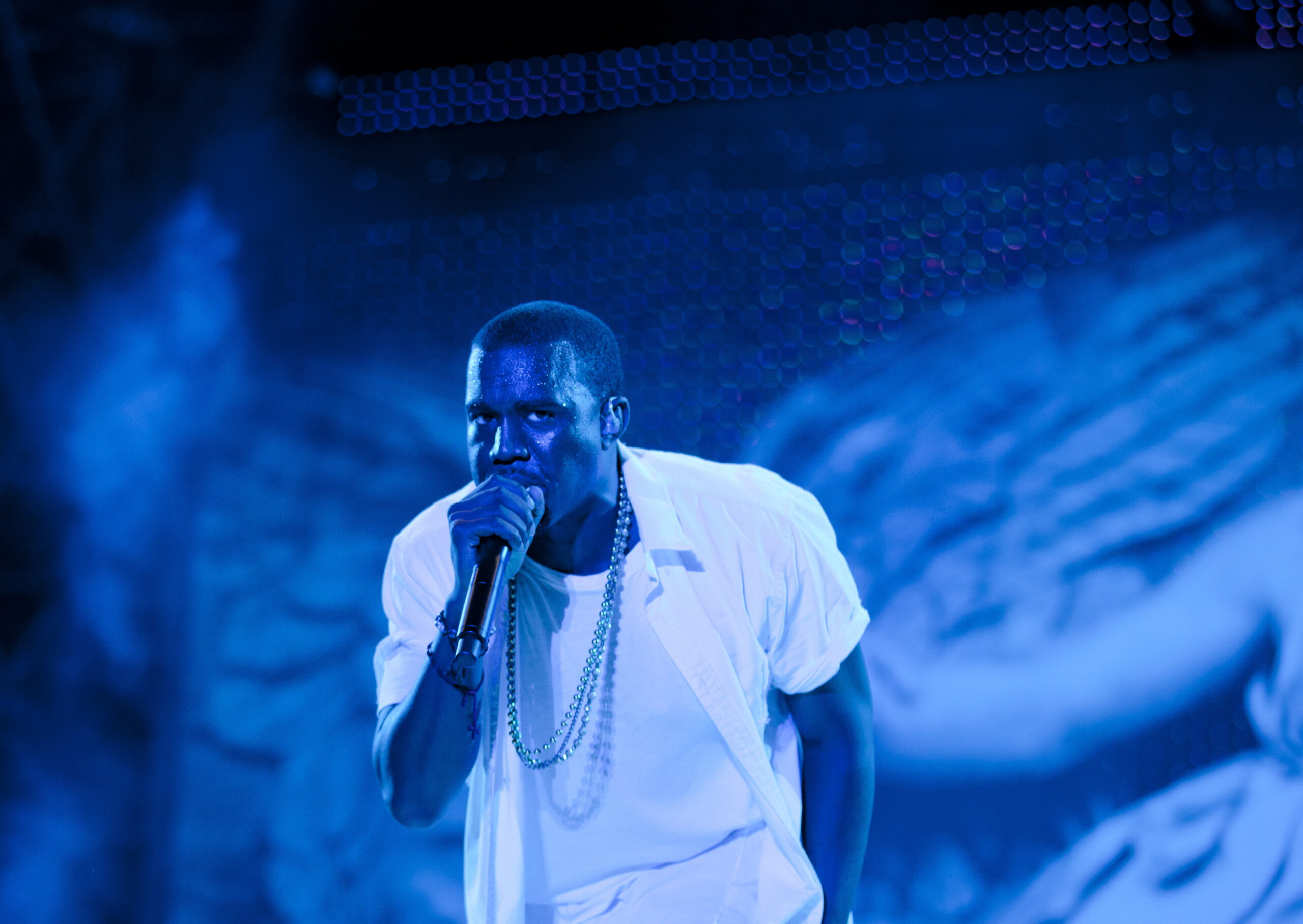 Kanye West spilte på scenen "Enga" under den første dagen av Øyafestivalen i Oslo onsdag kveld. (Foto: Sara Johannessen Meek/NTB.)