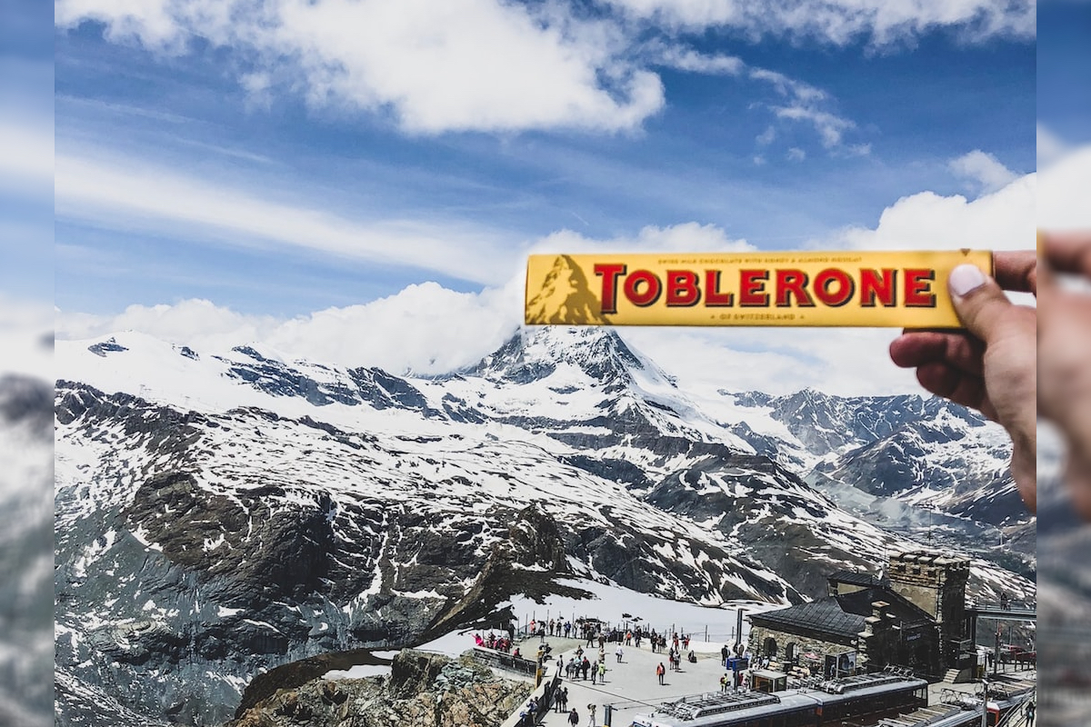 Mondelez' Toblerone foran Matterhorn. (Foto: Morgan Thompson.)